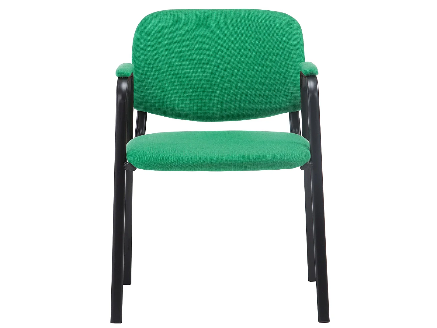 Conferentiestoelen - Stof & Metaal mat zwart - groen - Ken Pro