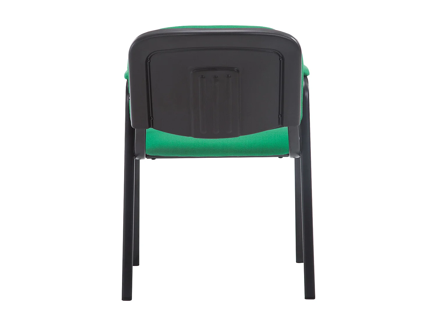 Chaise de conférence - Tissu & Métal noir mat - Vert - Ken Pro