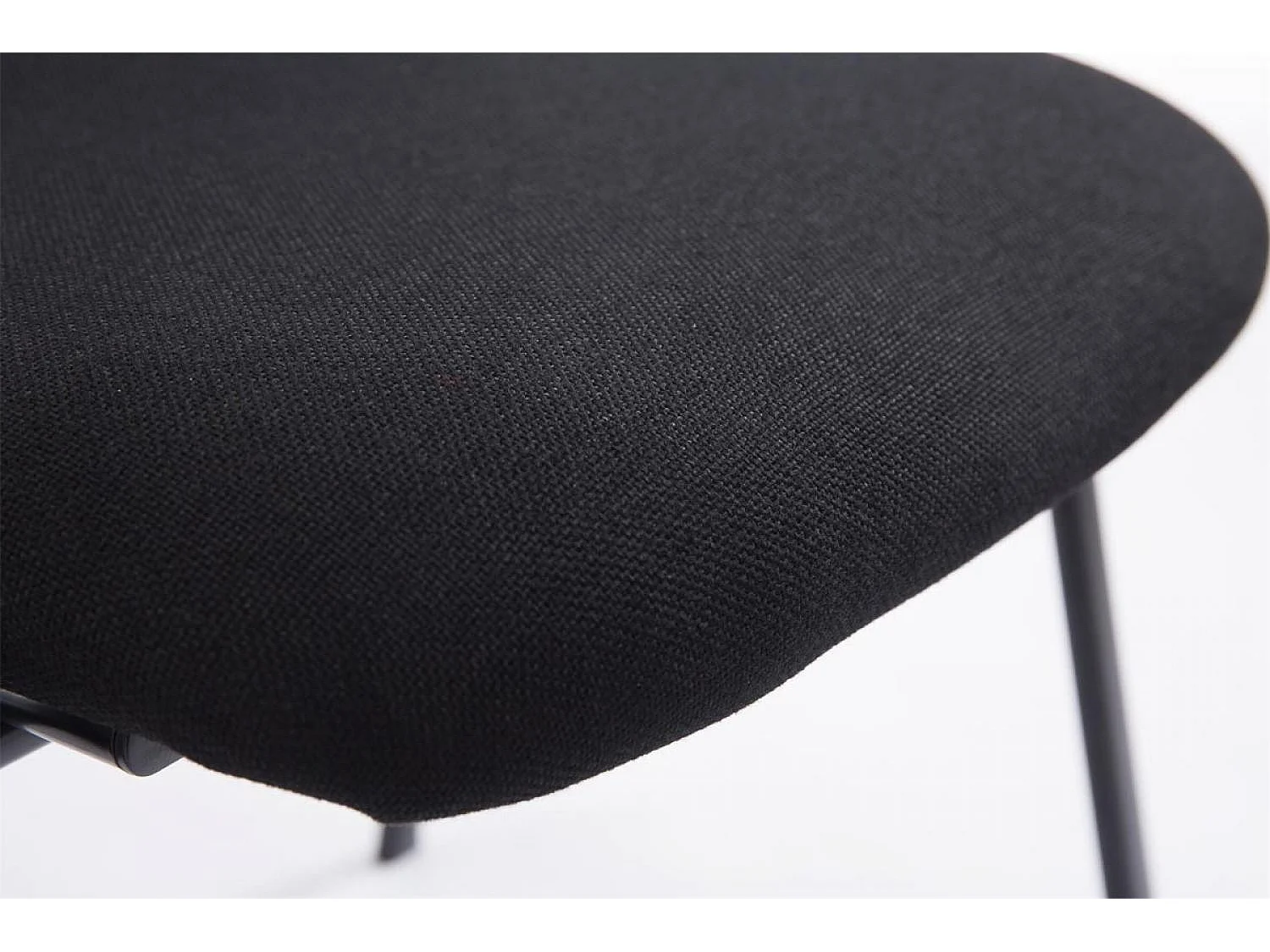 Konferenzstuhl - Stoff & Metall matt schwarz - schwarz - XL Ken