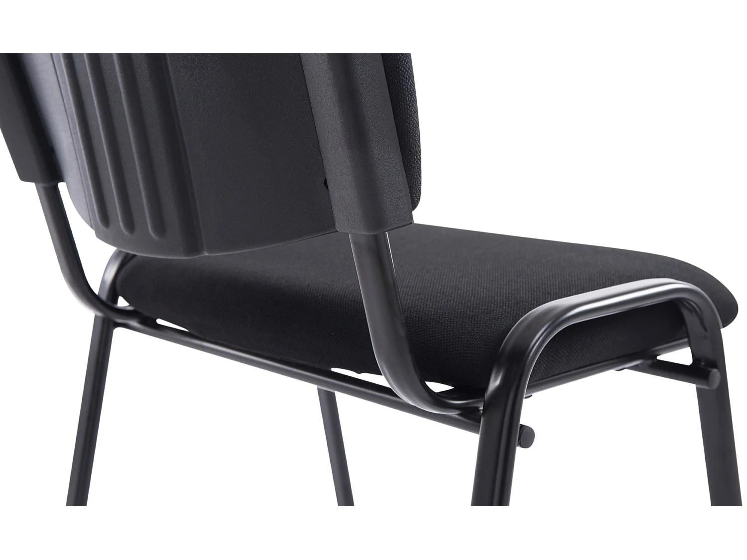 Chaise de conférence - Tissu & Métal noir mat - Noir - XL Ken