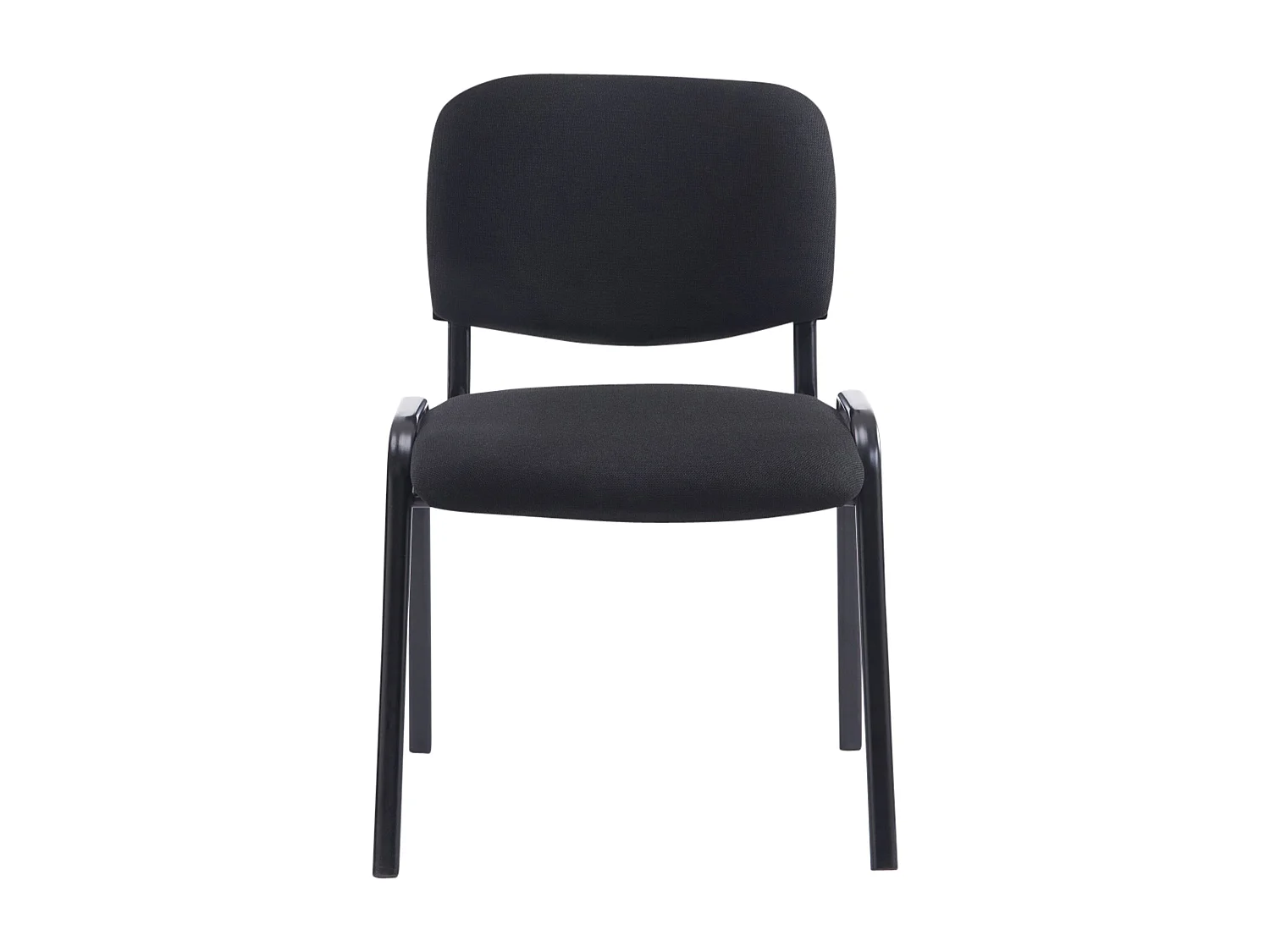 Chaise de conférence - Tissu & Métal noir mat - Noir - XL Ken