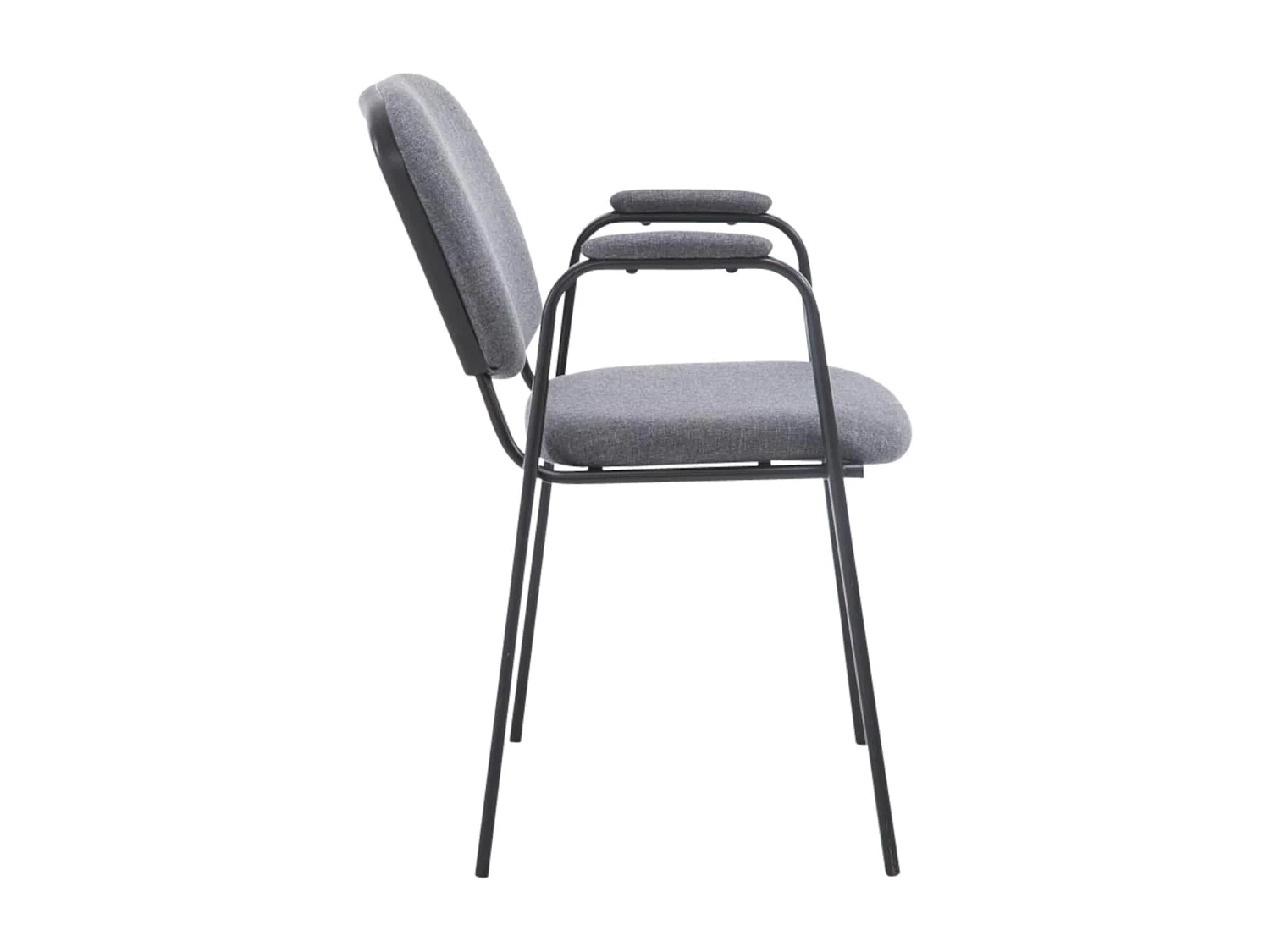Lot de 4  Chaise de conférence - Tissu - Gris - Ken Pro