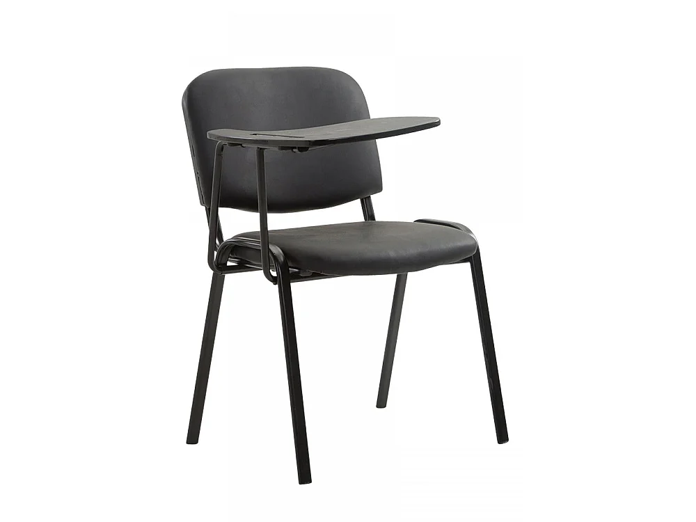 Eetkamerstoelen - Kunstleer & Metaal mat zwart - zwart - Ken mit Klapptisch