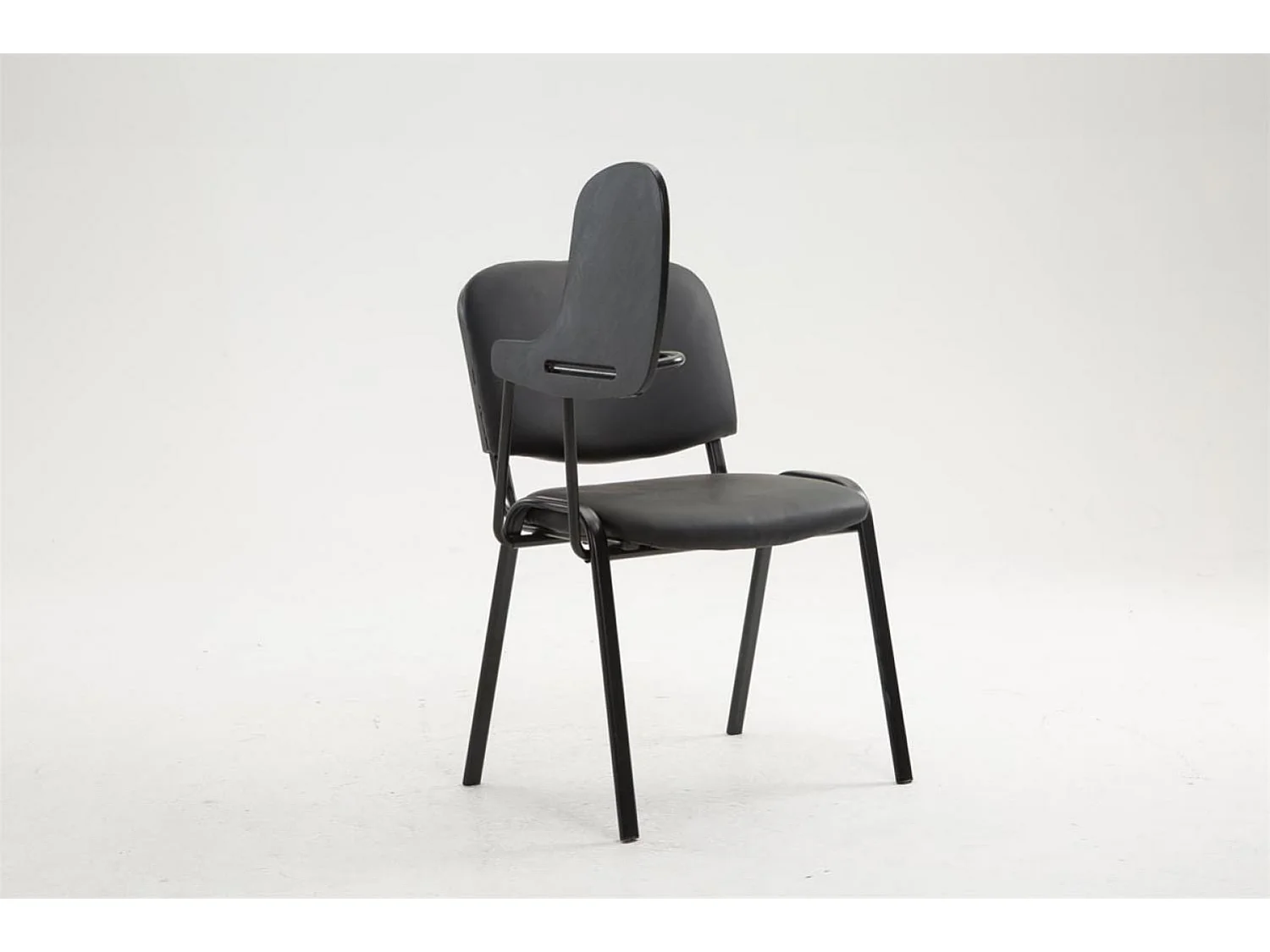 Eetkamerstoelen - Kunstleer & Metaal mat zwart - zwart - Ken mit Klapptisch