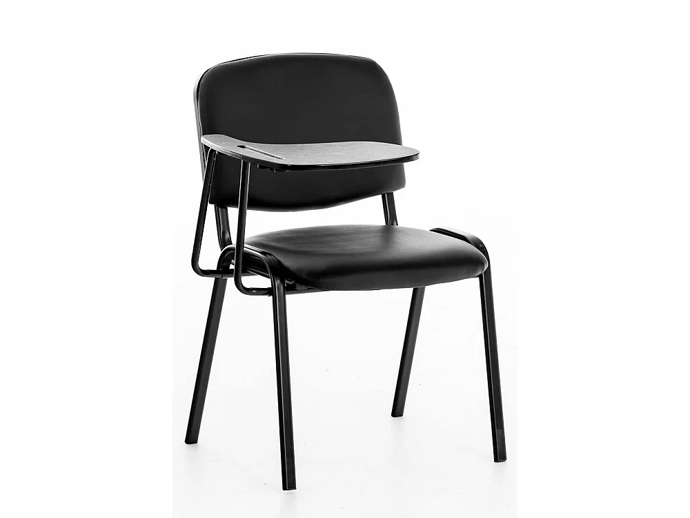 Eetkamerstoelen - Kunstleer & Metaal mat zwart - zwart - Ken mit Klapptisch