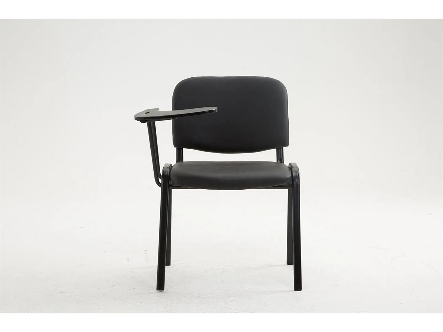 Chaise de salle à manger - Similicuir & Métal noir mat - Noir - Ken mit Klapptisch