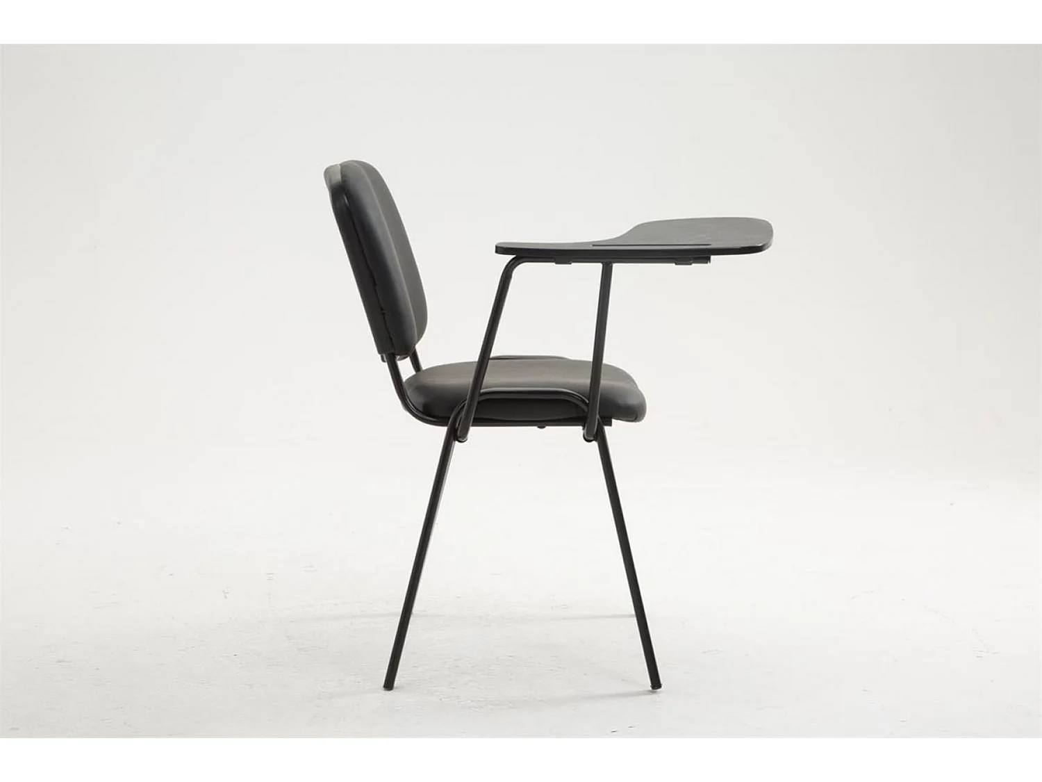 Chaise de salle à manger - Similicuir & Métal noir mat - Noir - Ken mit Klapptisch