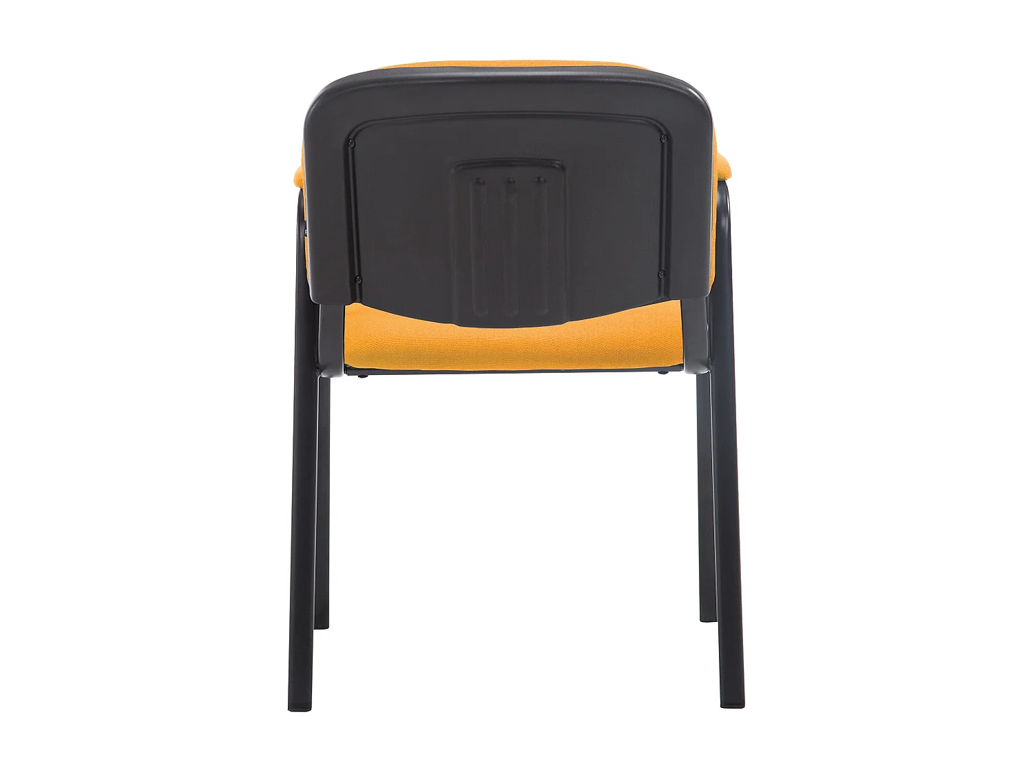 Chaise de conférence - Tissu & Métal noir mat - Orange - Ken Pro