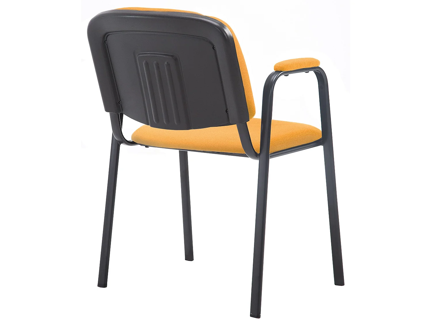 Chaise de conférence - Tissu & Blanc - Orange - Ken Pro