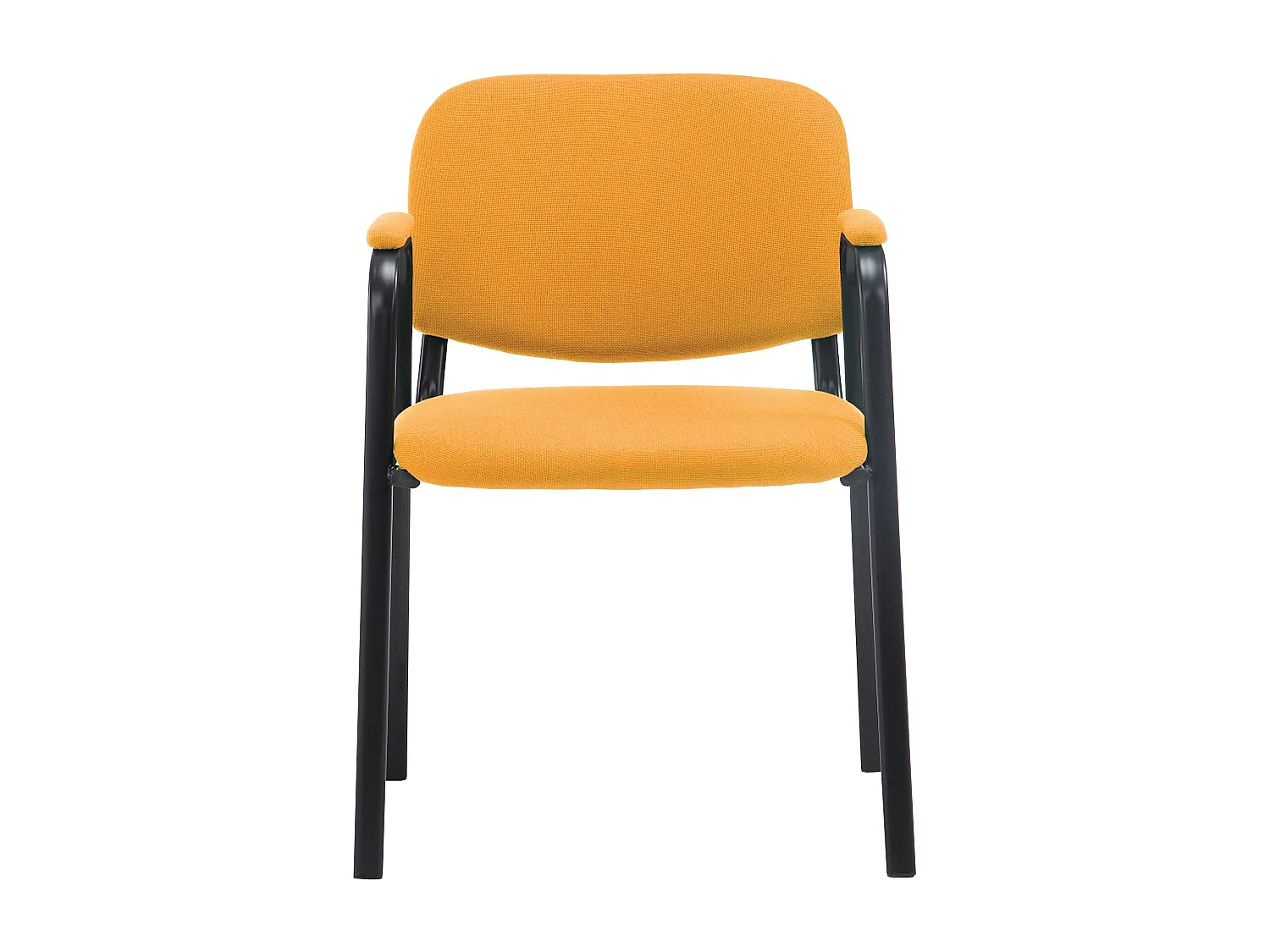 Chaise de conférence - Tissu & Blanc - Orange - Ken Pro