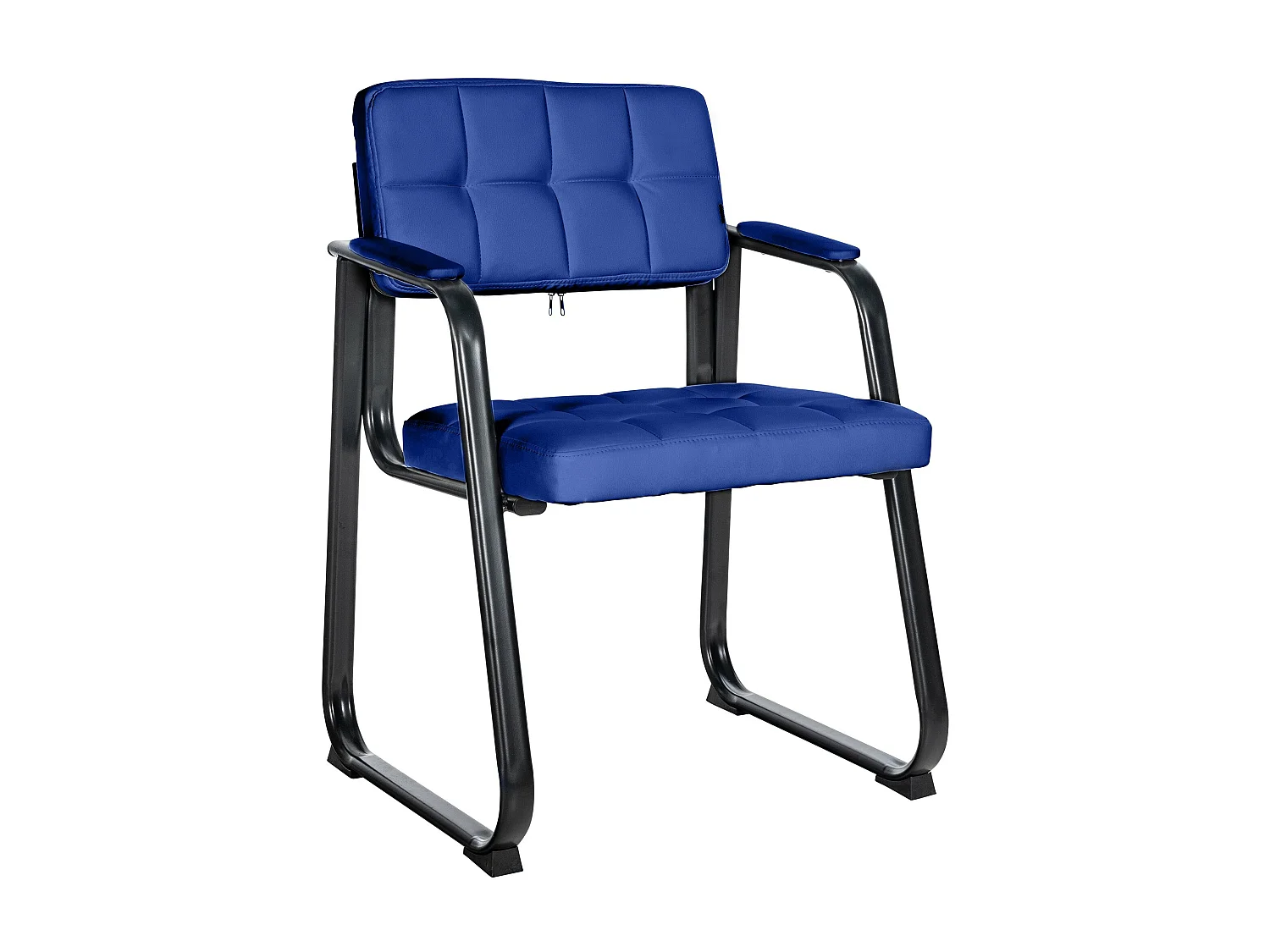 Stoel met armleuningen - Kunstleer & natura - blauw - Canada B