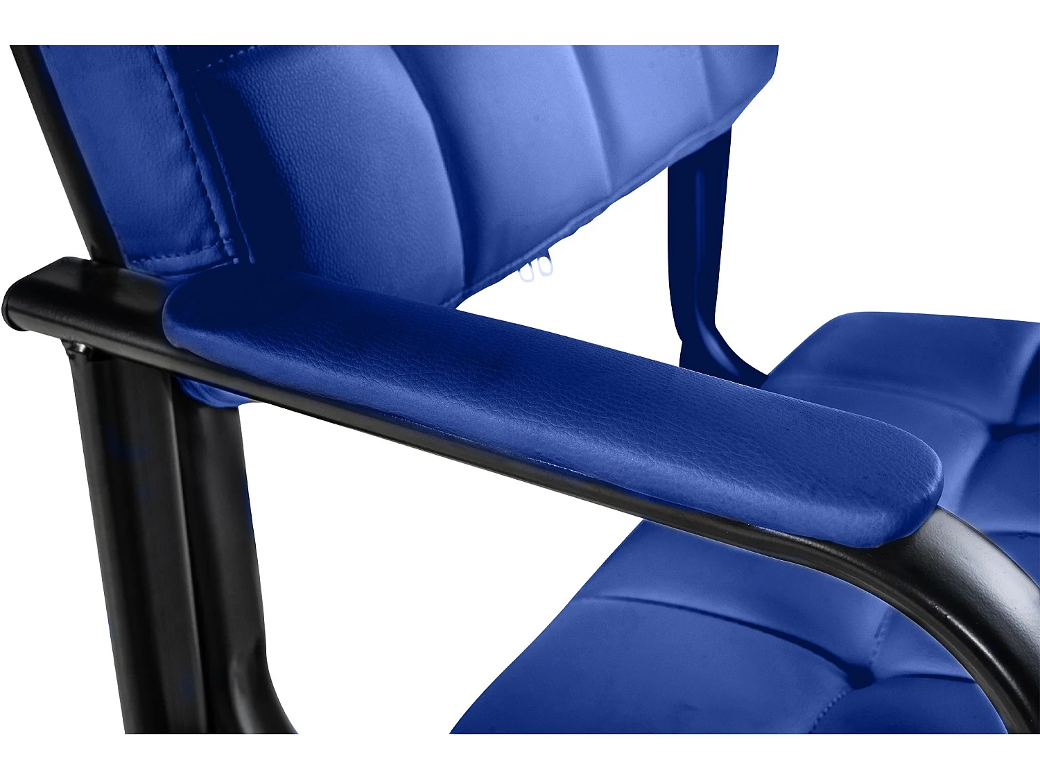 Stoel met armleuningen - Kunstleer & natura - blauw - Canada B