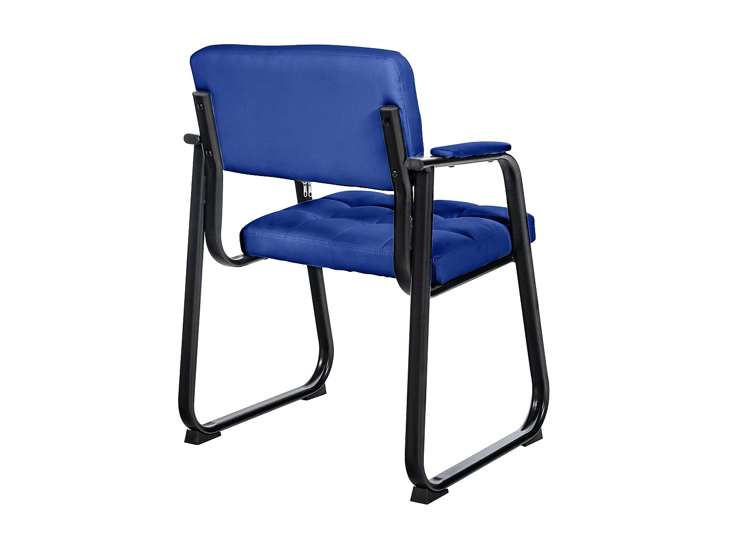 Stoel met armleuningen - Kunstleer & natura - blauw - Canada B