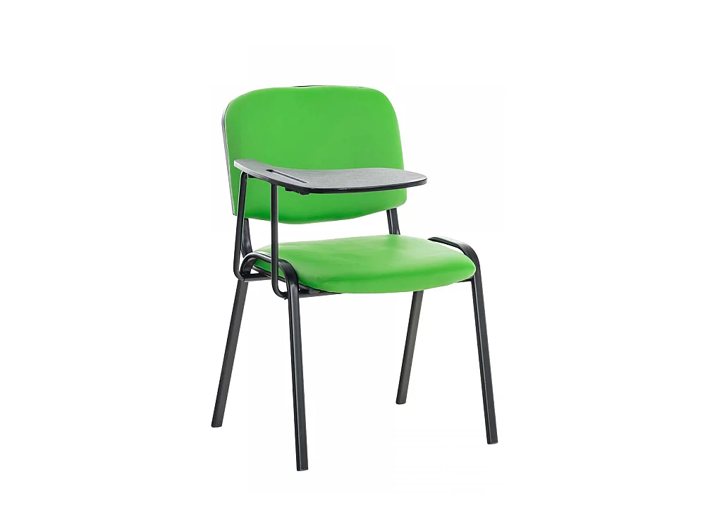 Chaise de salle à manger - Similicuir & Métal noir mat - Vert - Ken mit Klapptisch