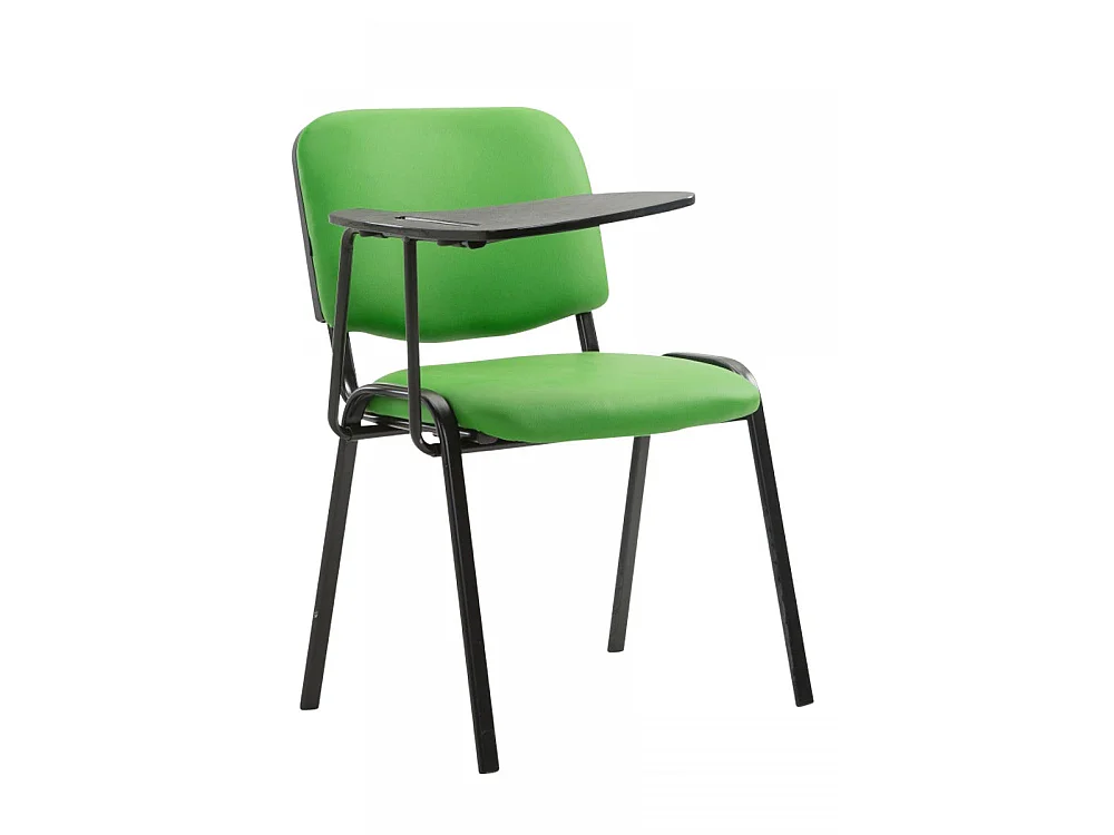 Chaise de salle à manger - Similicuir & Métal noir mat - Vert - Ken mit Klapptisch