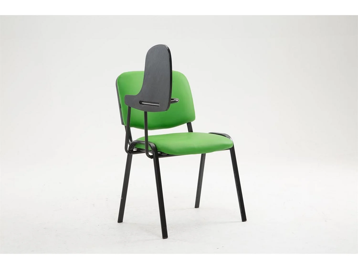 Chaise de salle à manger - Similicuir & Métal noir mat - Vert - Ken mit Klapptisch