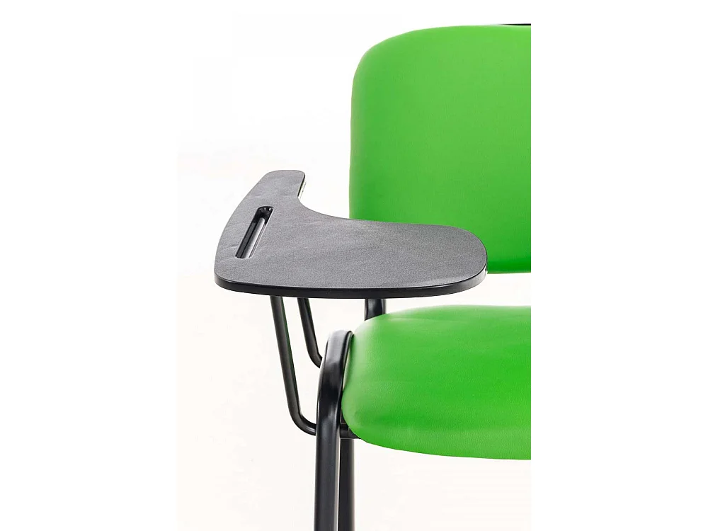 Chaise de salle à manger - Similicuir & Métal noir mat - Vert - Ken mit Klapptisch