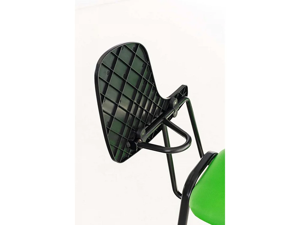 Chaise de salle à manger - Similicuir & Métal noir mat - Vert - Ken mit Klapptisch