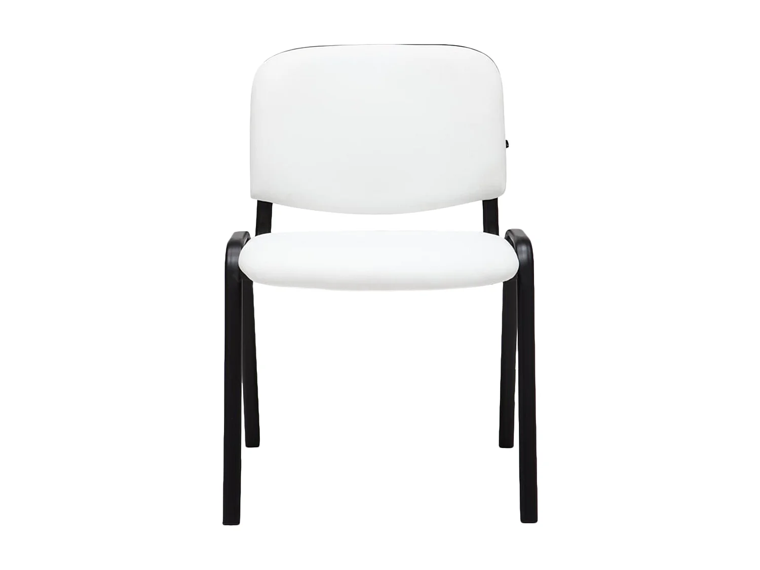 Eetkamerstoelen - Kunstleer & Metaal mat zwart - wit - Ken