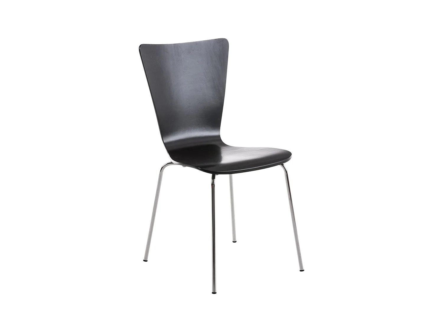 Chaise de conférence - Bois - Noir - Aaron