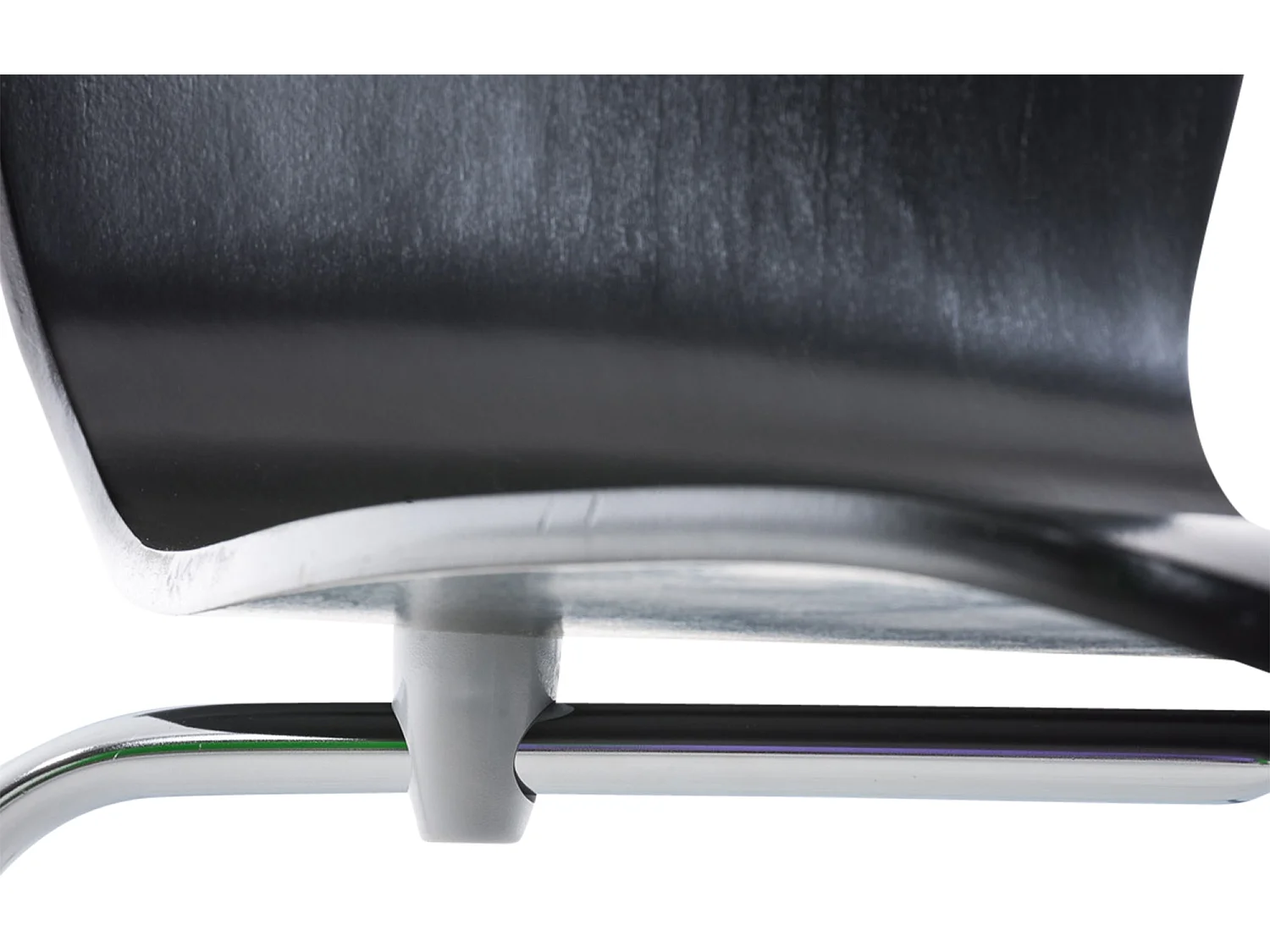 Chaise de conférence - Bois - Noir - Aaron