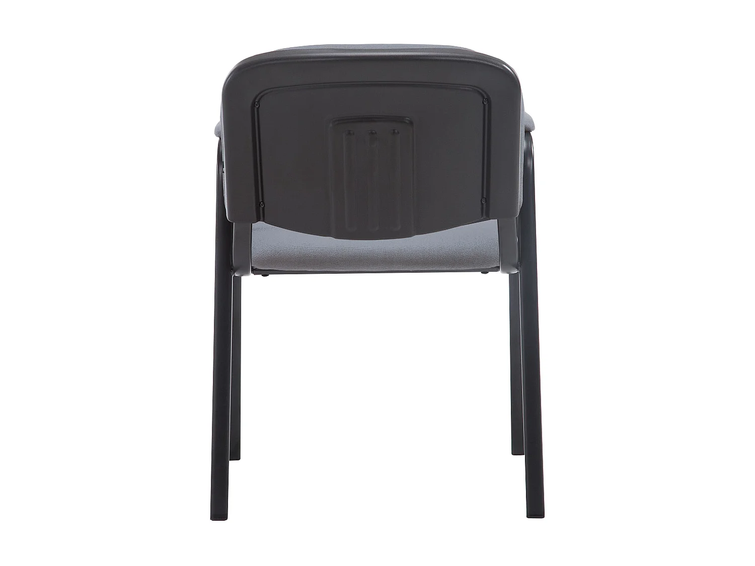 Chaise de conférence - Tissu & Métal noir mat - Gris - Ken Pro