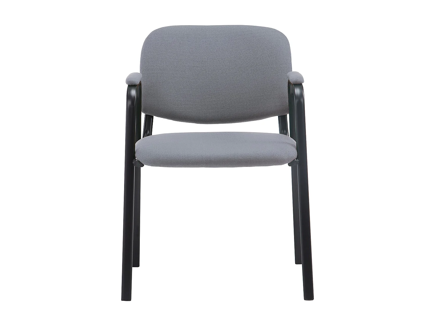 Chaise de conférence - Tissu & Blanc - Gris - Ken Pro