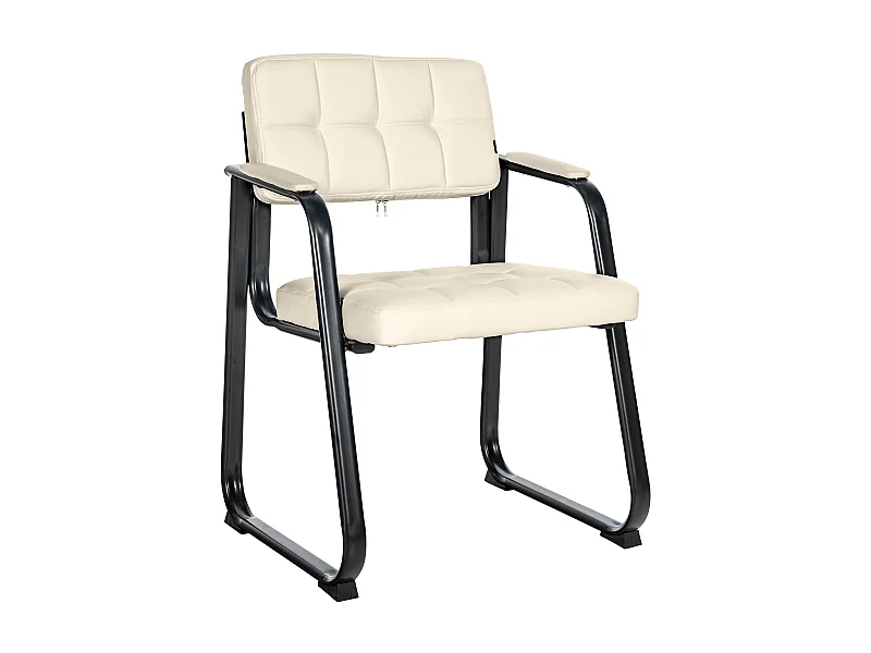 chaises avec accoudoirs - Similicuir & Nature - Crème - Canada B