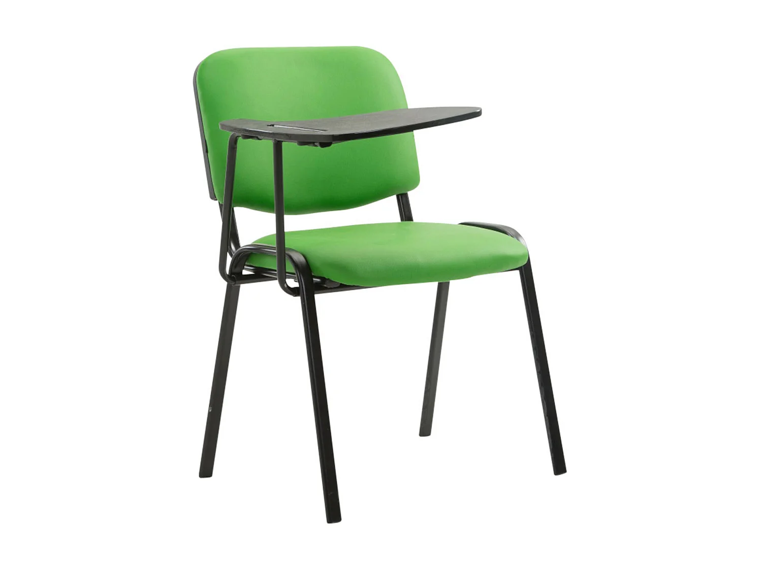 Lot de 4  Chaise de conférence - Similicuir & Gris - Vert - Ken