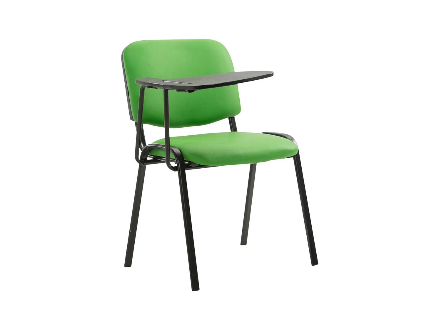 Lot de 4  Chaise de conférence - Similicuir & Gris - Vert - Ken