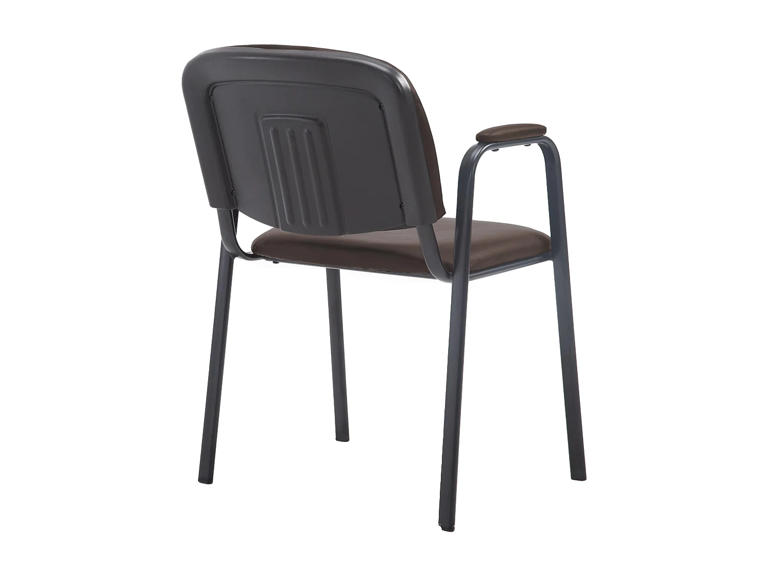 Chaise de conférence - Similicuir & Blanc - Marron - Ken Pro