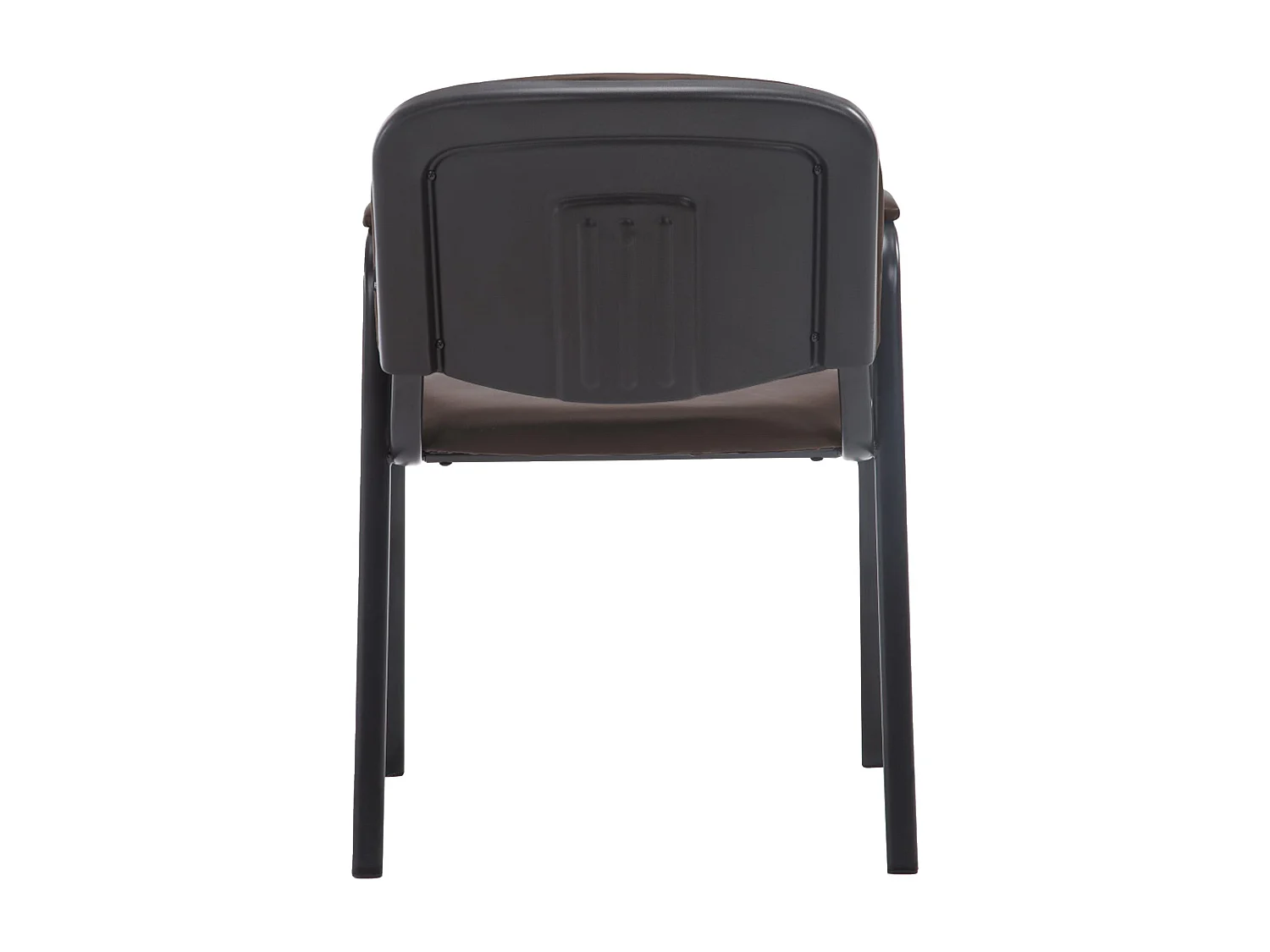 Chaise de conférence - Similicuir & Blanc - Marron - Ken Pro