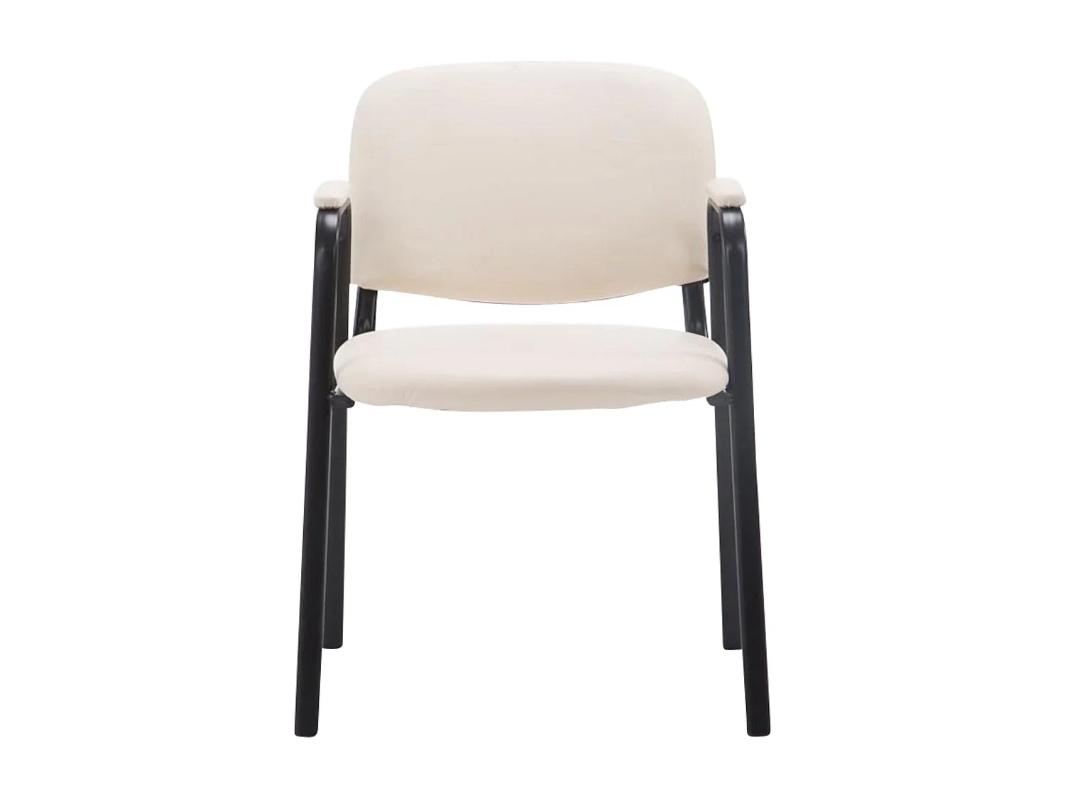 Lot de 4  Chaise de conférence - Similicuir - Crème - Ken Pro