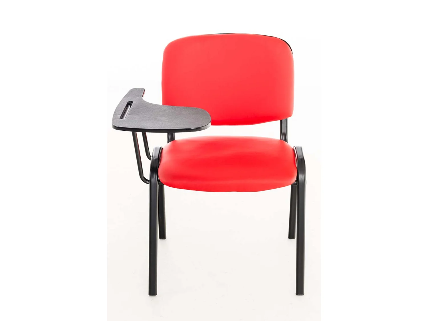 Lot de 4  Chaise de conférence - Similicuir - Rouge - Ken