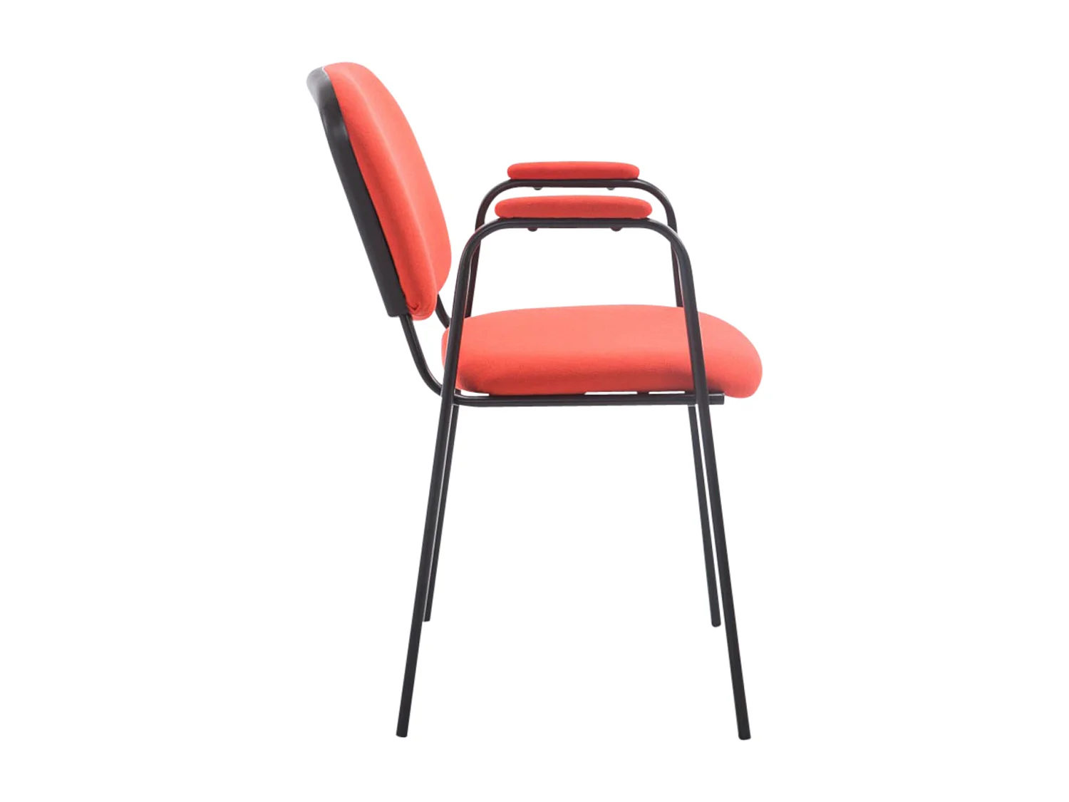 Lot de 4  Chaise de conférence - Tissu - Rouge - Ken Pro