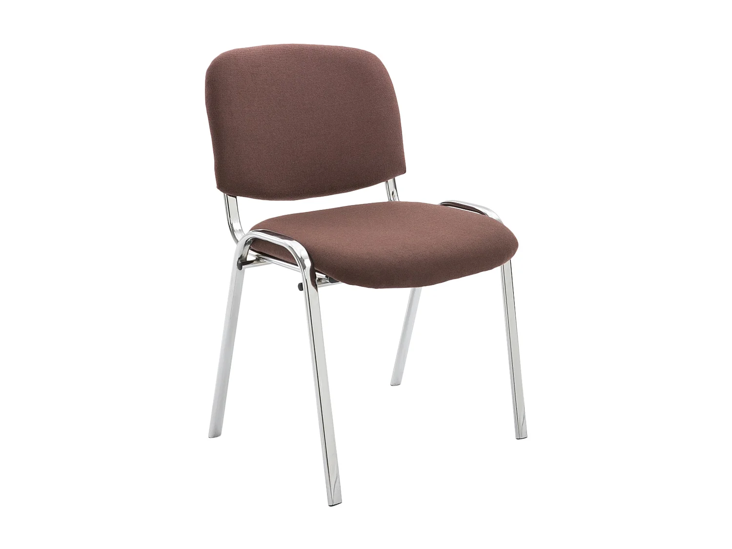 Eetkamerstoelen - Stof & Metaal in chroomoptiek - bruin - Ken