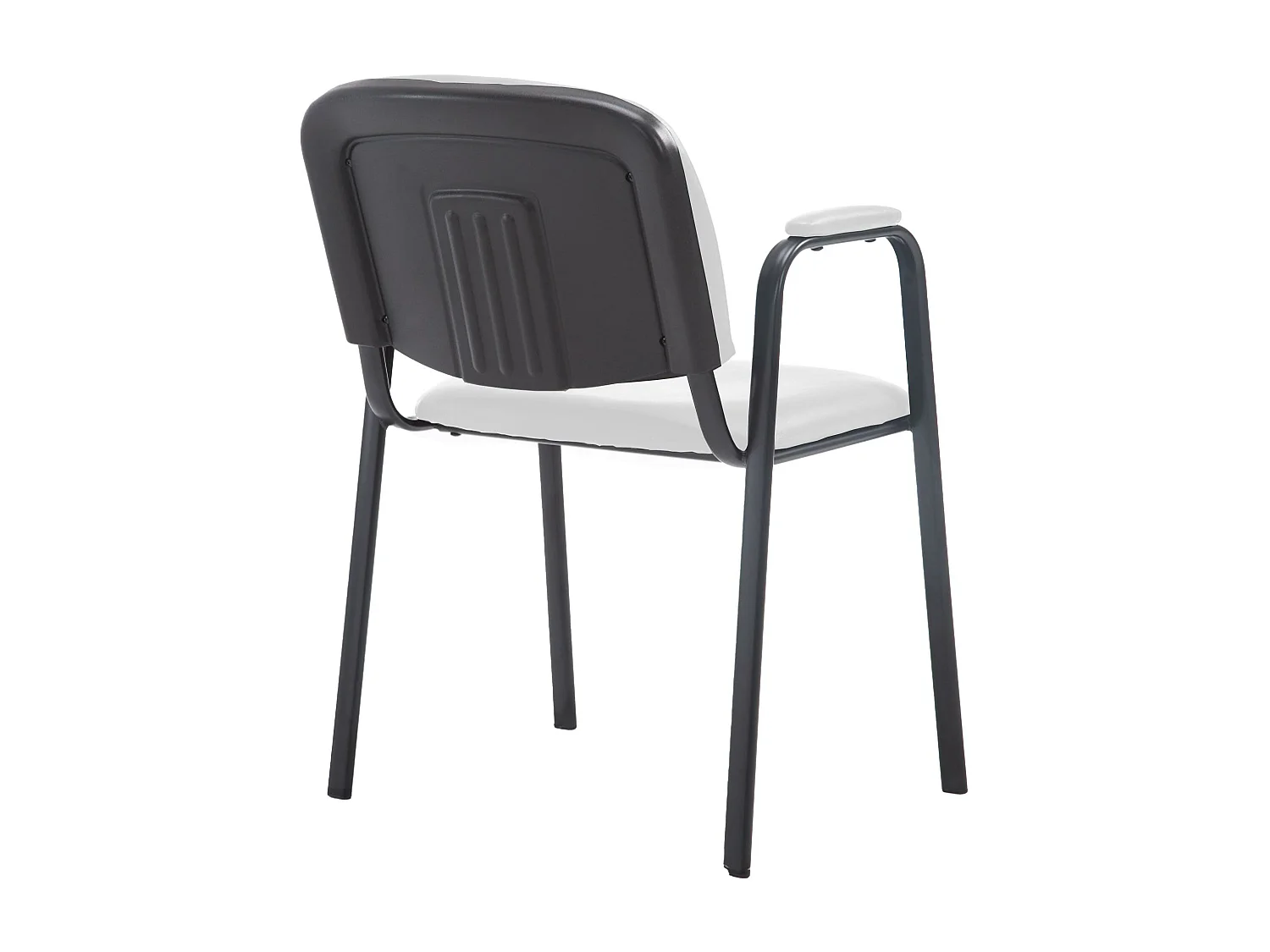 Conferentiestoelen - Kunstleer & Metaal mat zwart - wit - Ken Pro