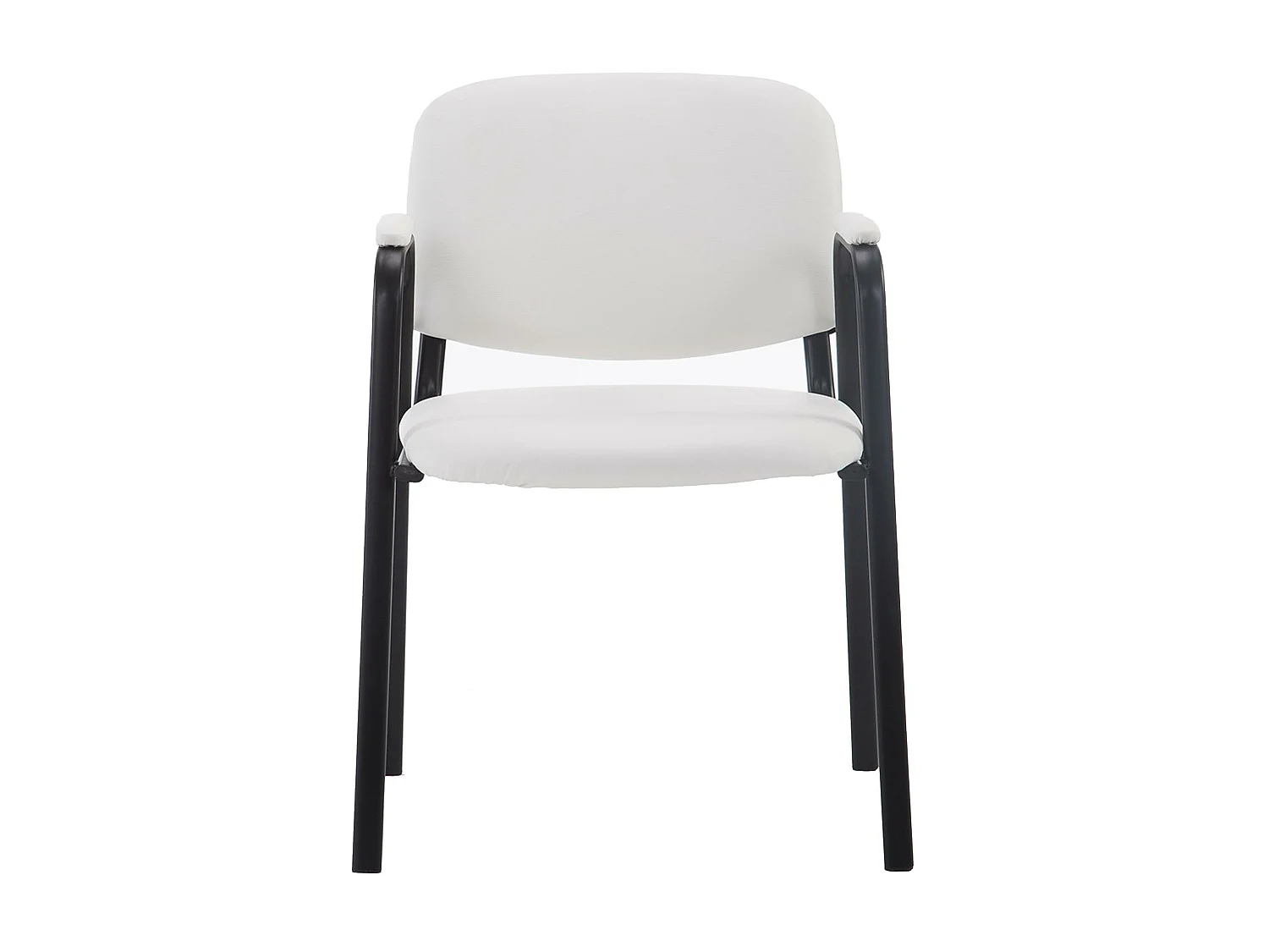 Conferentiestoelen - Kunstleer & Metaal mat zwart - wit - Ken Pro