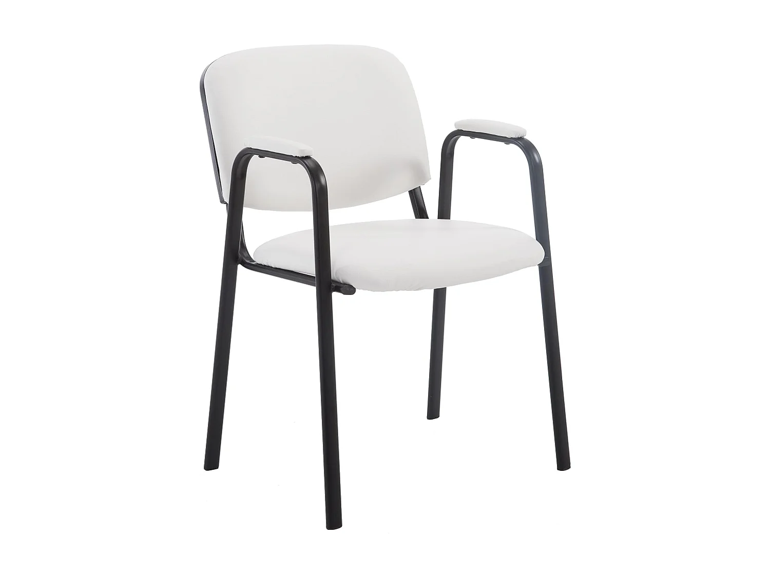 Chaise de conférence - Similicuir & Blanc - Blanc - Ken Pro