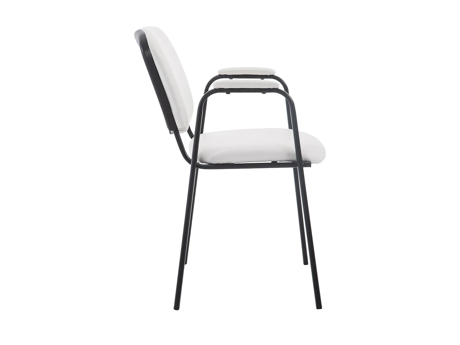 Chaise de conférence - Similicuir & Blanc - Blanc - Ken Pro
