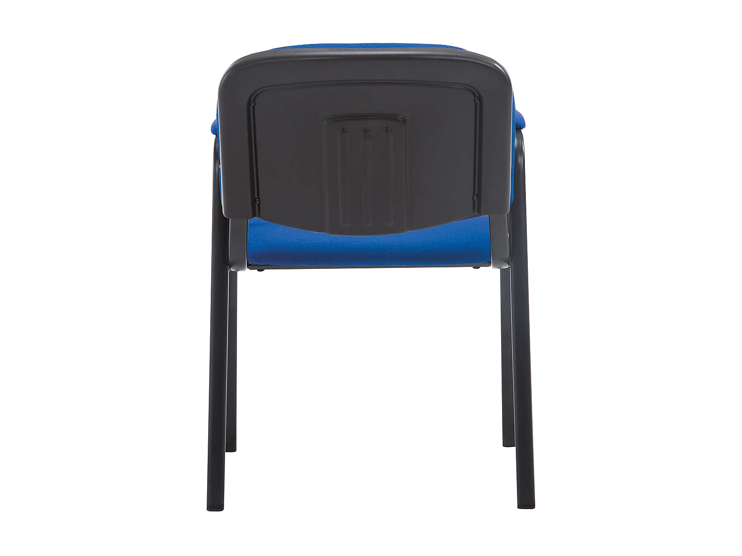 Chaise de conférence - Tissu & Métal noir mat - Bleu - Ken Pro