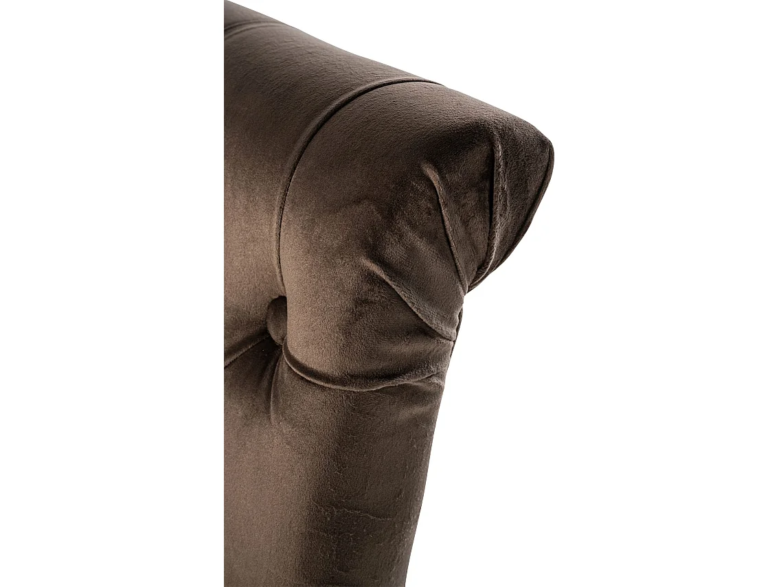 Lot de 2  chaise salle à manger - Velours - Marron - Lisburn