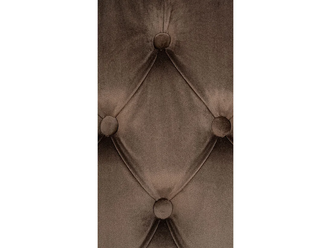 Lot de 2  chaise salle à manger - Velours - Marron - Lisburn