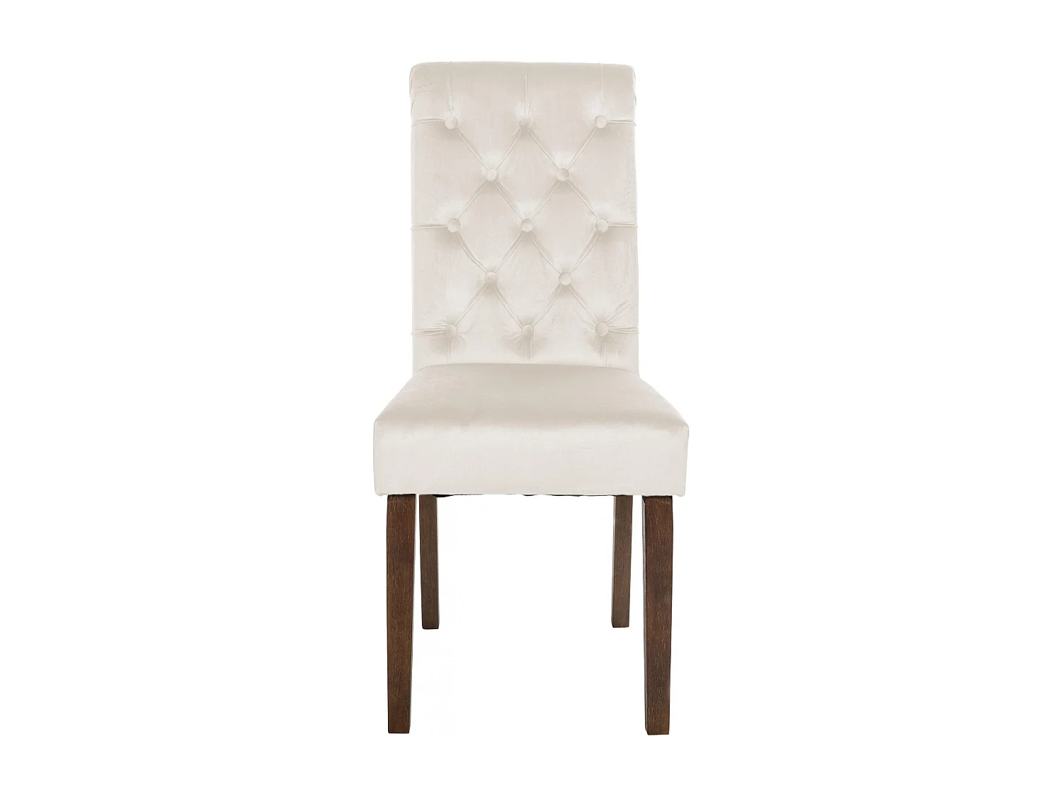 Lot de 2  chaise salle à manger - Velours - Crème - Lisburn