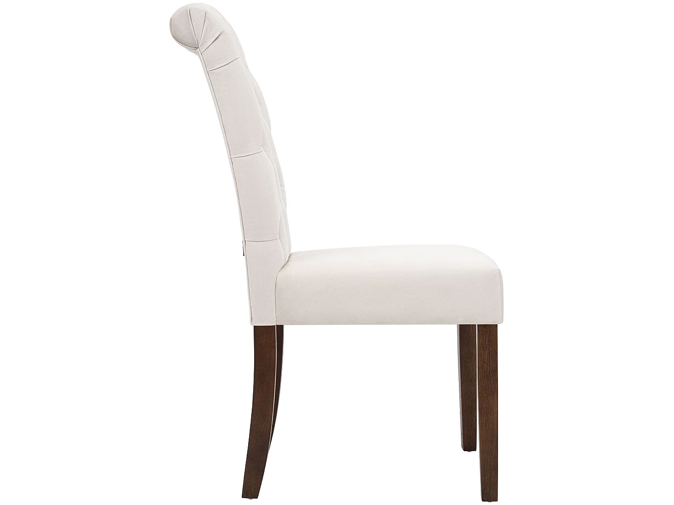 Lot de 2  chaise salle à manger - Velours - Crème - Lisburn