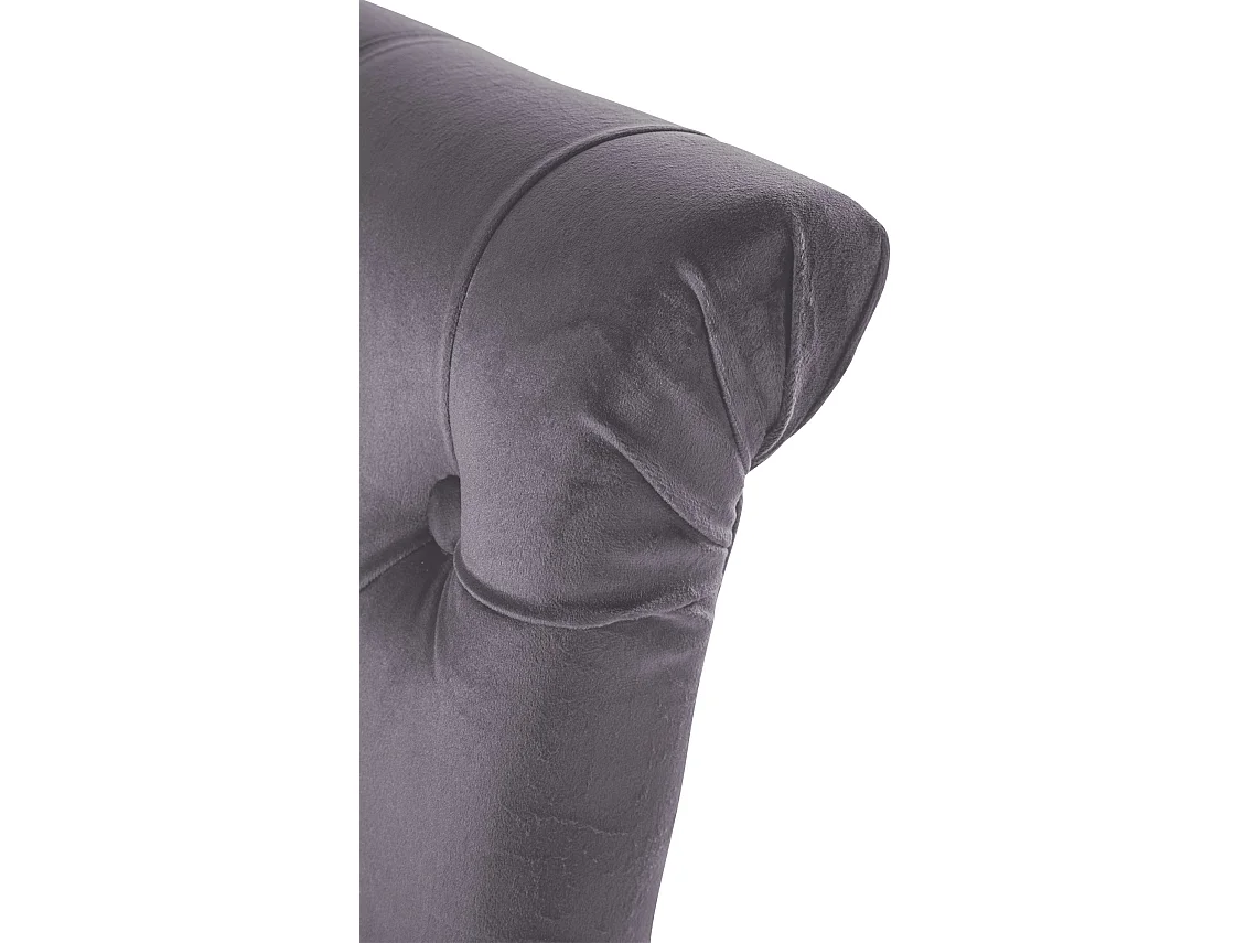 Lot de 2  chaise salle à manger - Velours - Gris foncé - Lisburn