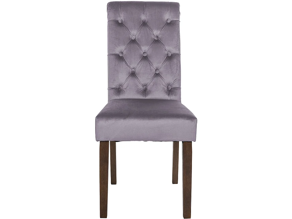 Lot de 2  chaise salle à manger - Velours - Gris foncé - Lisburn
