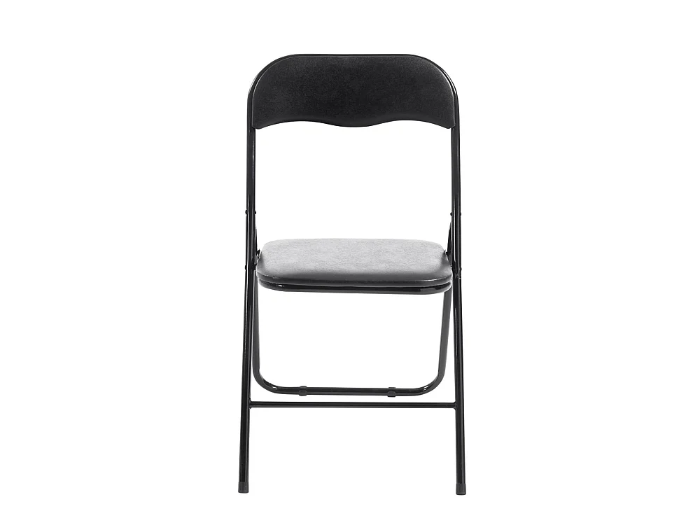 Chaise de conférence - Similicuir & Acier inoxydable - Noir / Noir - Felix
