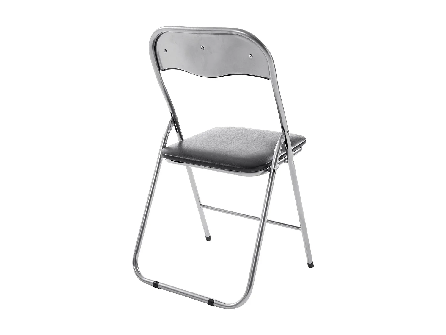 Chaise de conférence - Similicuir & Nature - Noir / Argent - Felix