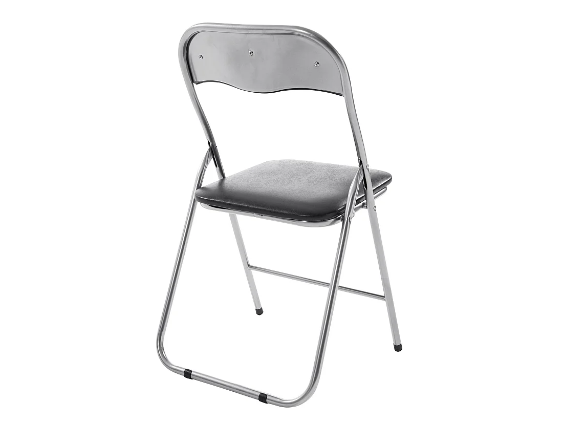 Conferentiestoelen - Kunstleer & roestvrij staal - zwart/zilver - Felix